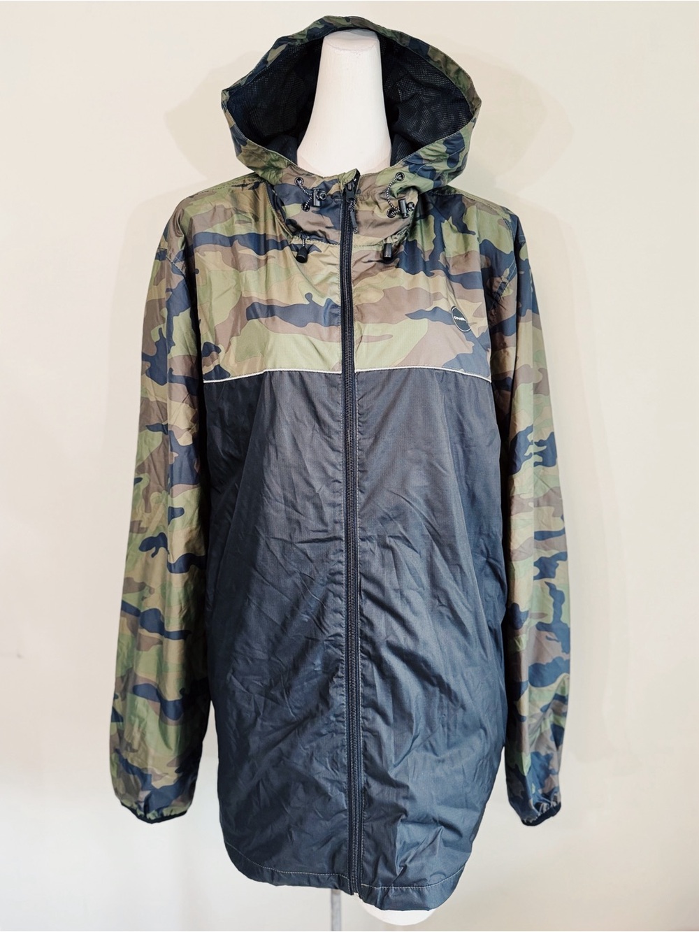 O’Neill Nomadic Hyperdry Camo Windbreaker Hooded Jacket XXL NWT